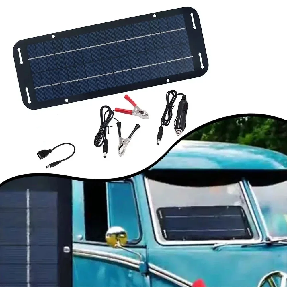 Monocrystalline Solar Panel Charger Battery Trickle Charger 12V Olt Power Solar Panel Solar Controler Charger Car Van Boat Kit