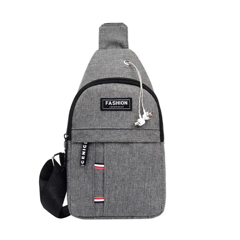 Men's fashionable, convenient, casual, waterproof, adjustable shoulder strap, large capacity waist bag suitable for outdoor acti