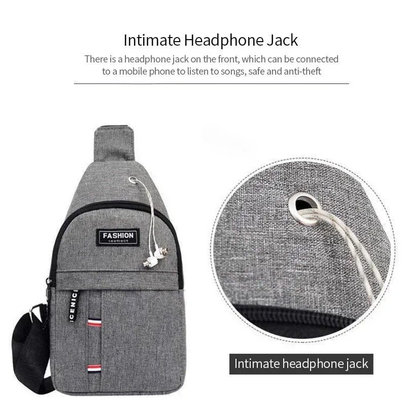 Men's fashionable, convenient, casual, waterproof, adjustable shoulder strap, large capacity waist bag suitable for outdoor acti