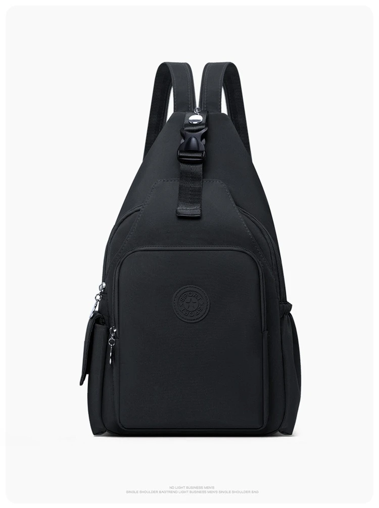 Korean Version of Nylon Fabric Fashion Trend Simple Casual Women Chest Bag with Large Capacity Multi-Functional Backpack 핸드백
