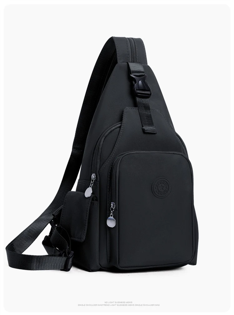Korean Version of Nylon Fabric Fashion Trend Simple Casual Women Chest Bag with Large Capacity Multi-Functional Backpack 핸드백