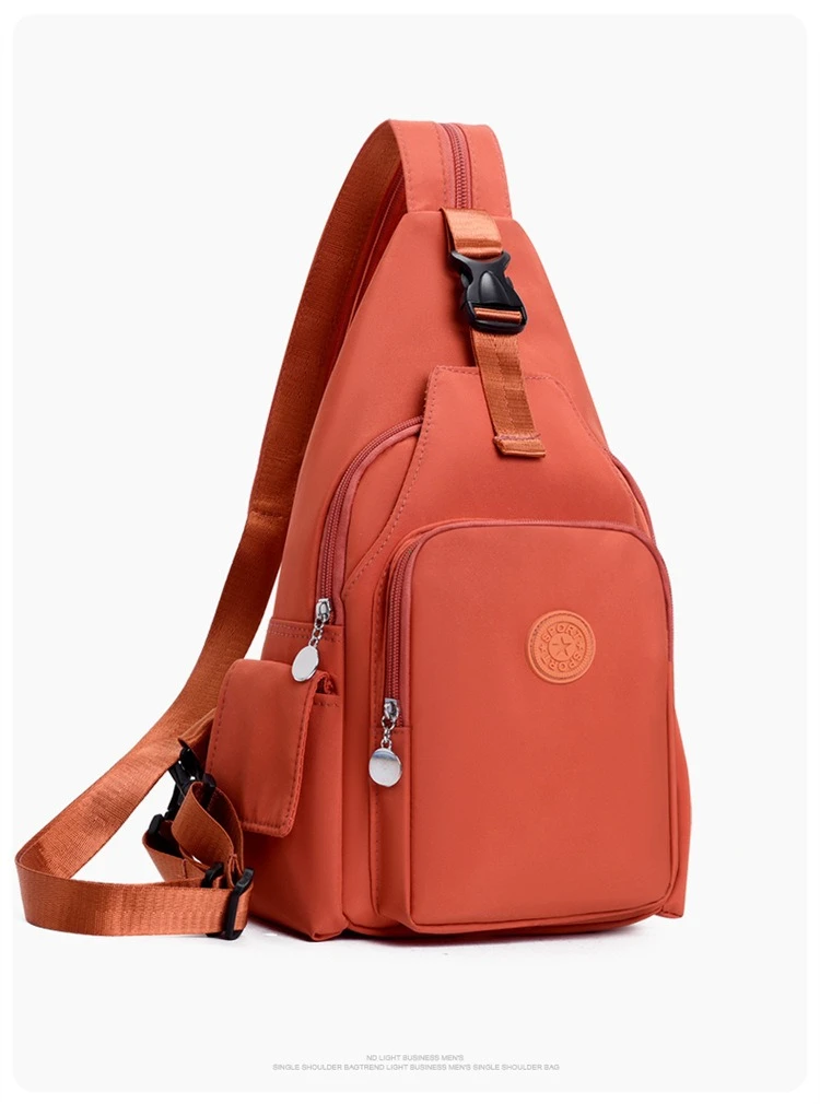 Korean Version of Nylon Fabric Fashion Trend Simple Casual Women Chest Bag with Large Capacity Multi-Functional Backpack 핸드백