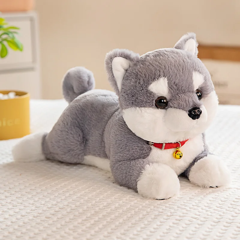 Lifelike Shiba Inu Dog Plush Toys Simulation Stuffed Puppy Corgi Doll Soft Kawaii Cartoon Animal Pillow Gift for Kids Children
