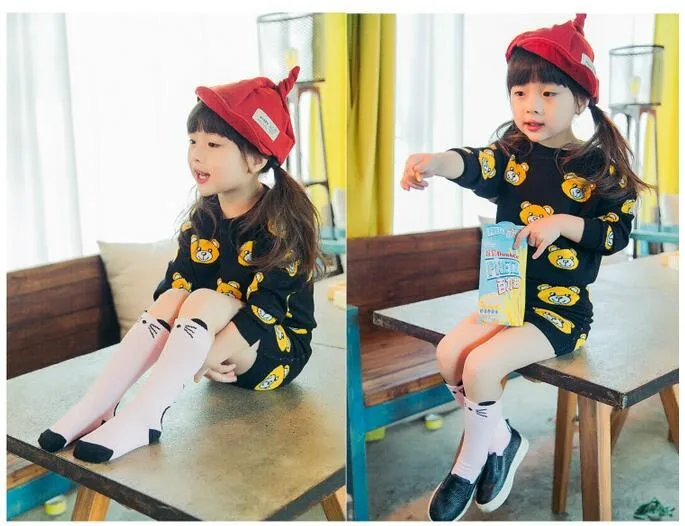 Baby Girl Socks Knee Long Hosiery Cartoon Fox leg warmer Cotton Knee Socks Kid Clothing unisex Toddler Boot Socks 0 To 6 Year
