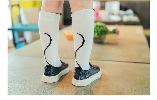 Baby Girl Socks Knee Long Hosiery Cartoon Fox leg warmer Cotton Knee Socks Kid Clothing unisex Toddler Boot Socks 0 To 6 Year