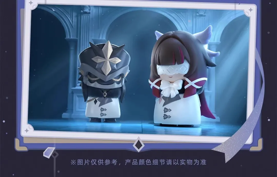 New Genuine Stock Genshin Impact Fatui Harbinger Series Trendy Blind Box Toys Q Version Model Decoration Birthday Surprise Gifts