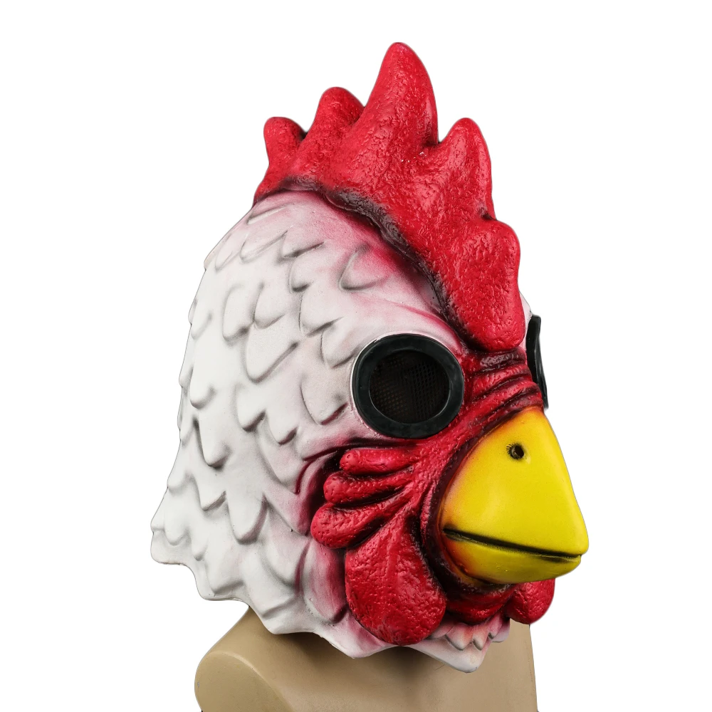 Cosplay Mask Latex Hotline Miami Rooster Animals Masks Chicken Head for Halloween Party Masquerade Funny Novel Personality Adult