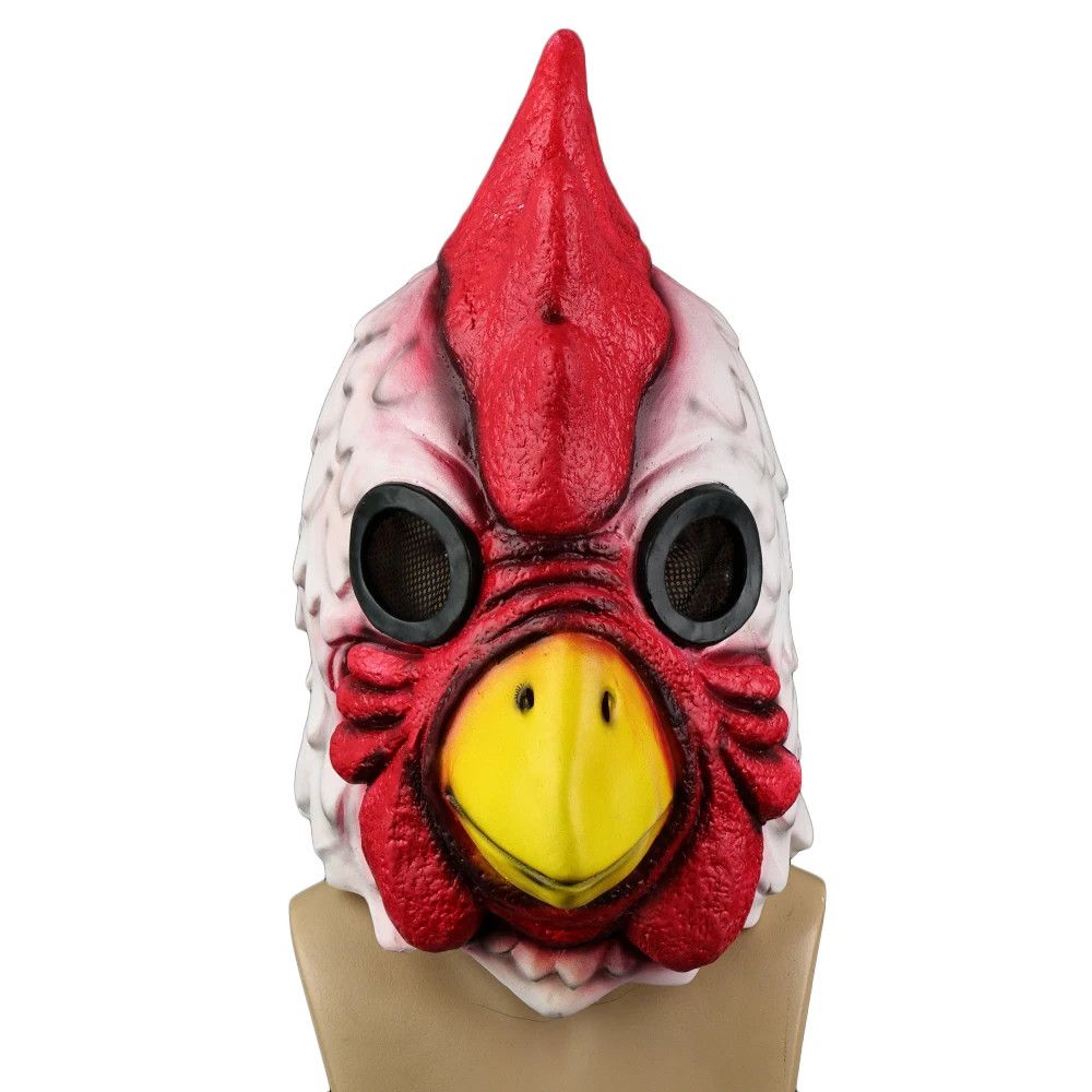 Cosplay Mask Latex Hotline Miami Rooster Animals Masks Chicken Head for Halloween Party Masquerade Funny Novel Personality Adult