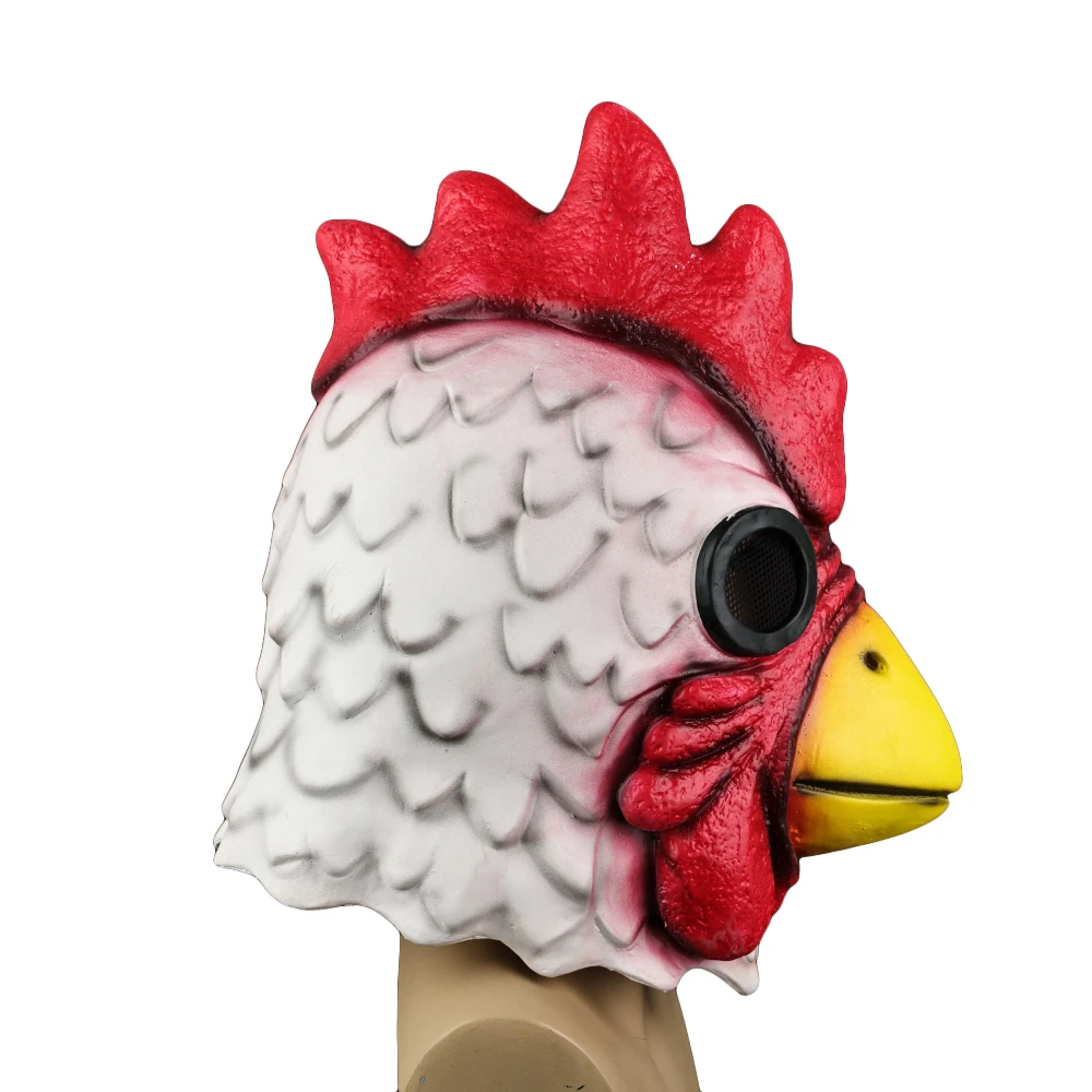 Cosplay Mask Latex Hotline Miami Rooster Animals Masks Chicken Head for Halloween Party Masquerade Funny Novel Personality Adult