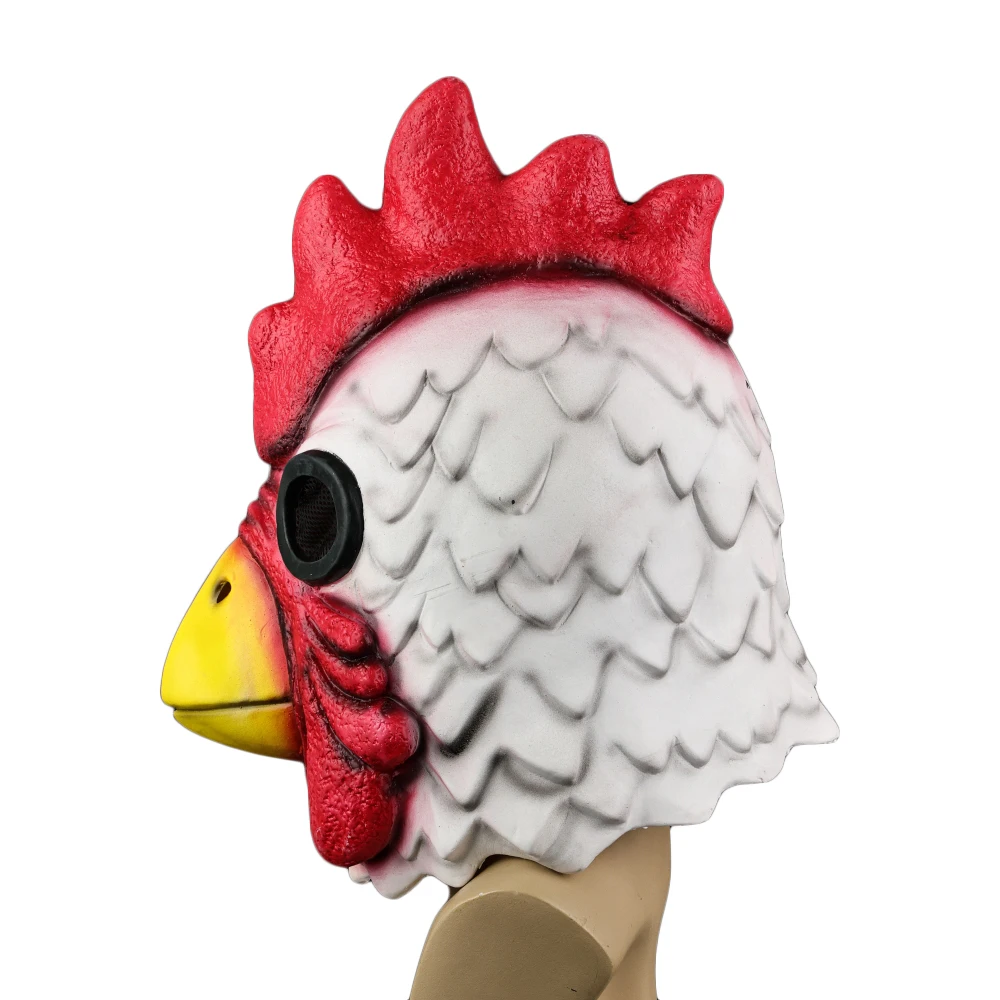 Cosplay Mask Latex Hotline Miami Rooster Animals Masks Chicken Head for Halloween Party Masquerade Funny Novel Personality Adult