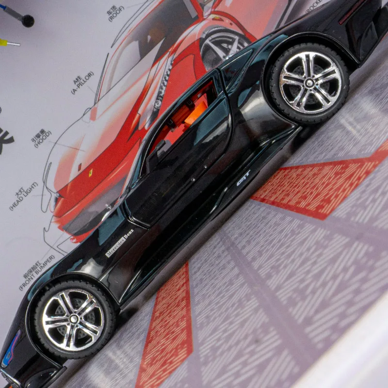 1:24 Mercedes-Benz AMG VISION GT concept sports car alloy model doors on both sides that can be opened rich details