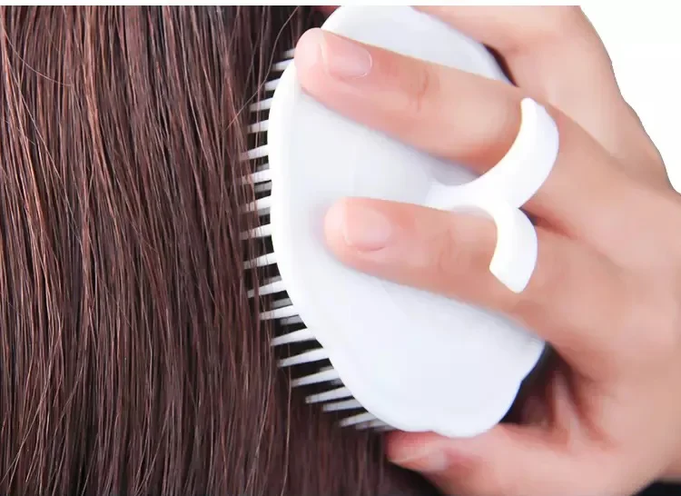 1pcs Black Hair Comb Scalp Massagers Round Comb Women Men Shower Brush Hair Scalp Shower Wash Clean Hair Tool Brush