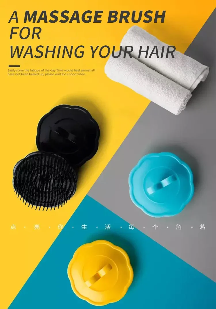 1pcs Black Hair Comb Scalp Massagers Round Comb Women Men Shower Brush Hair Scalp Shower Wash Clean Hair Tool Brush