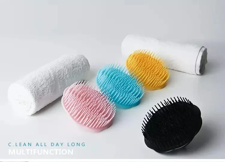1pcs Black Hair Comb Scalp Massagers Round Comb Women Men Shower Brush Hair Scalp Shower Wash Clean Hair Tool Brush