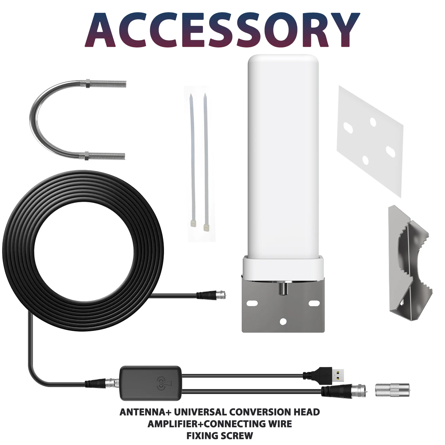35dBi Outdoor Digital HD TV Antenna 6000miles Long Range Signal Amplifier 4K 1080P Free HDTV Channel for ATSC/DVB-T/DMB-T/ISDB-T