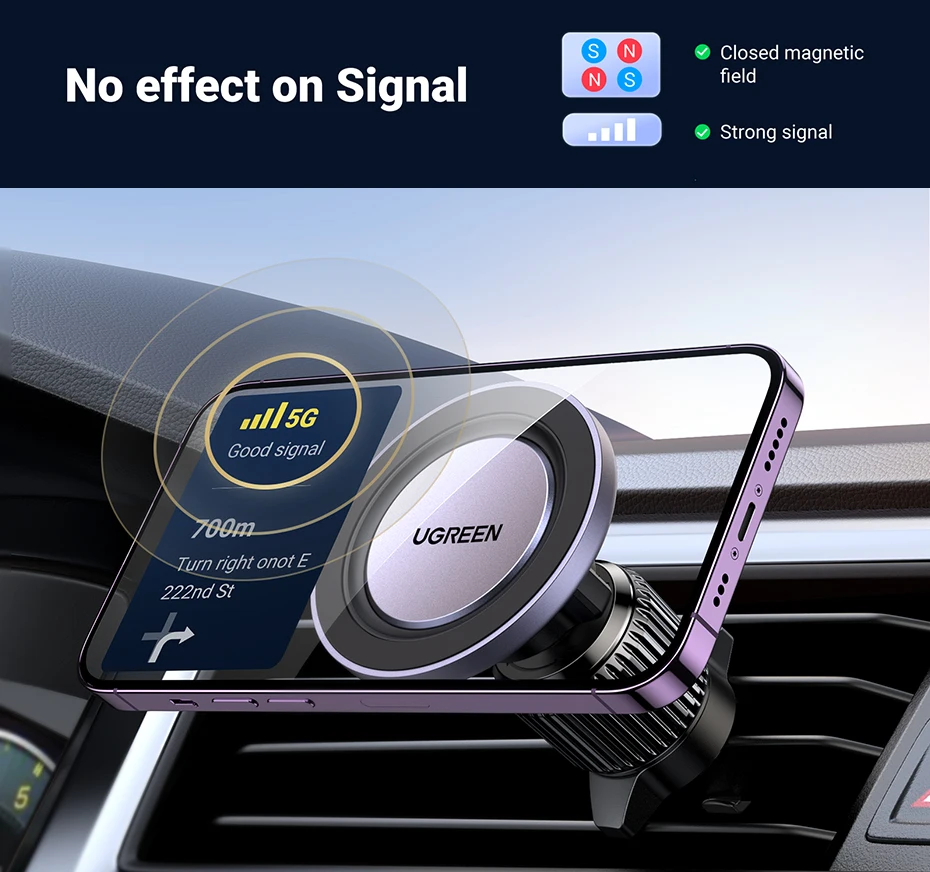 UGREEN Magnetic Car Phone Holder Air Vent Car Phone Stand For Magsafe iPhone 15 14 13 ProMax Xiaomi Samsung Strong Magnet Holder