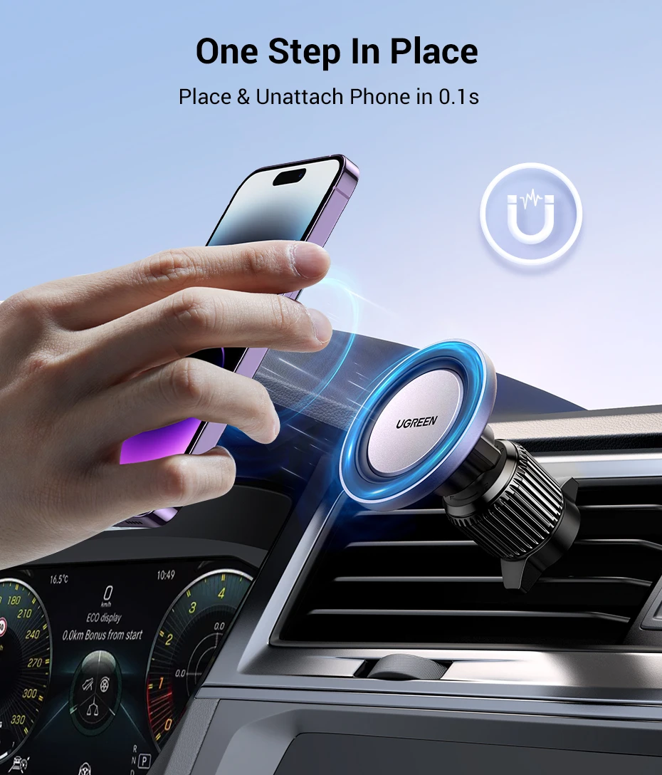 UGREEN Magnetic Car Phone Holder Air Vent Car Phone Stand For Magsafe iPhone 15 14 13 ProMax Xiaomi Samsung Strong Magnet Holder