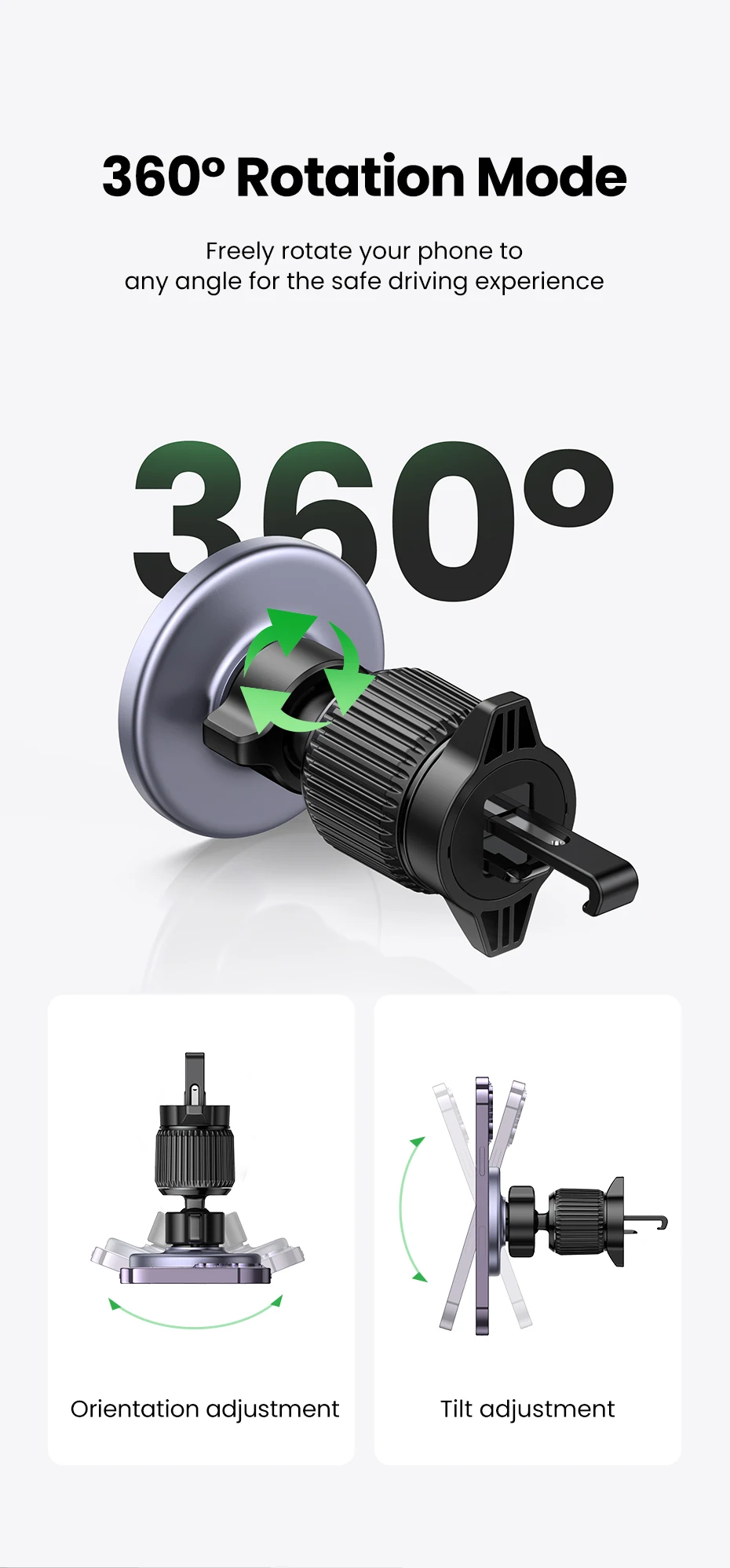 UGREEN Magnetic Car Phone Holder Air Vent Car Phone Stand For Magsafe iPhone 15 14 13 ProMax Xiaomi Samsung Strong Magnet Holder