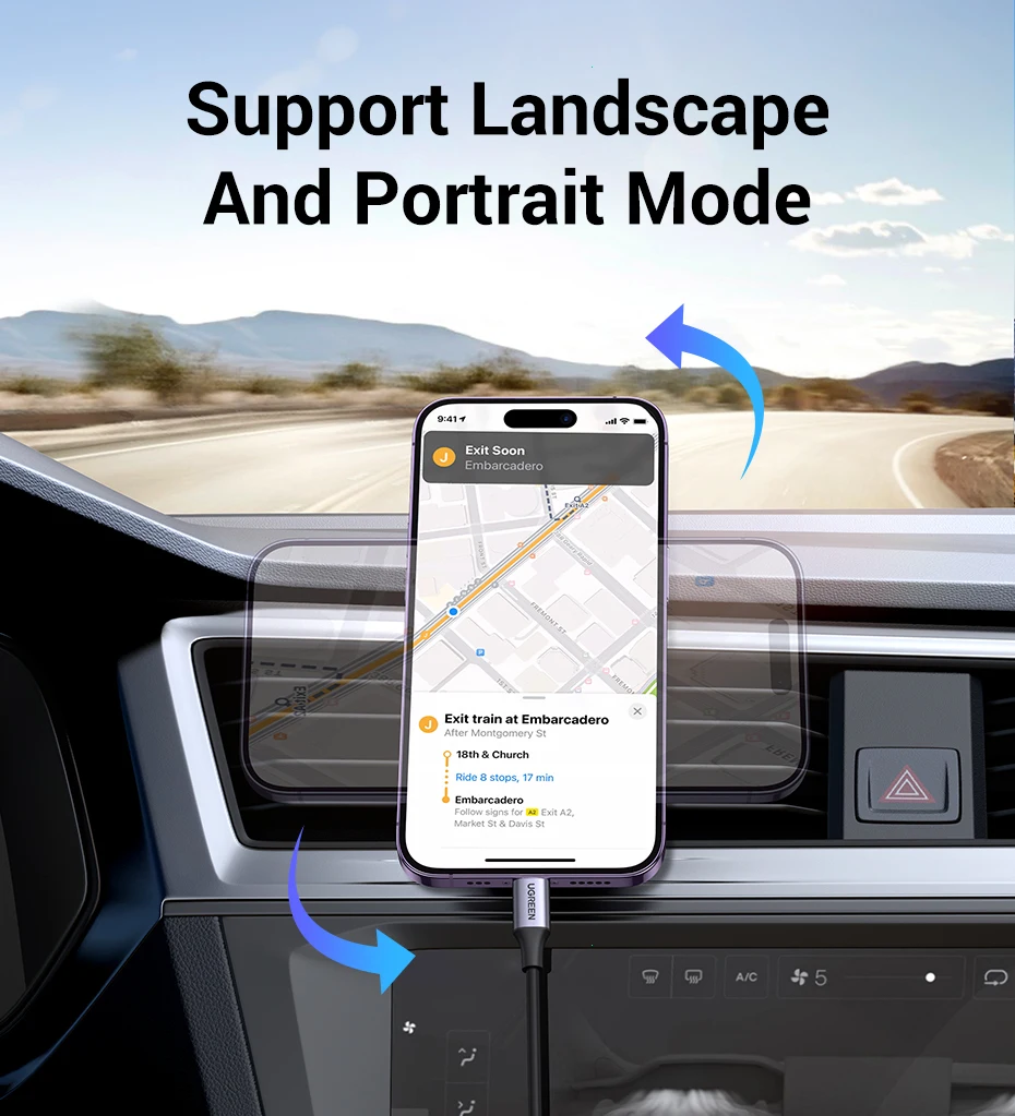 UGREEN Magnetic Car Phone Holder Air Vent Car Phone Stand For Magsafe iPhone 15 14 13 ProMax Xiaomi Samsung Strong Magnet Holder