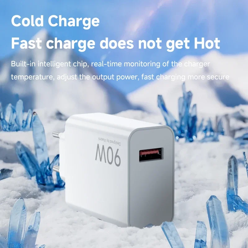 Xiaomi Charger 90W EU Original Turbo Charge USB Type C Cable Adapter Mi 15 14 13 Pro Ultra Redmi Note POCO MIX Flip