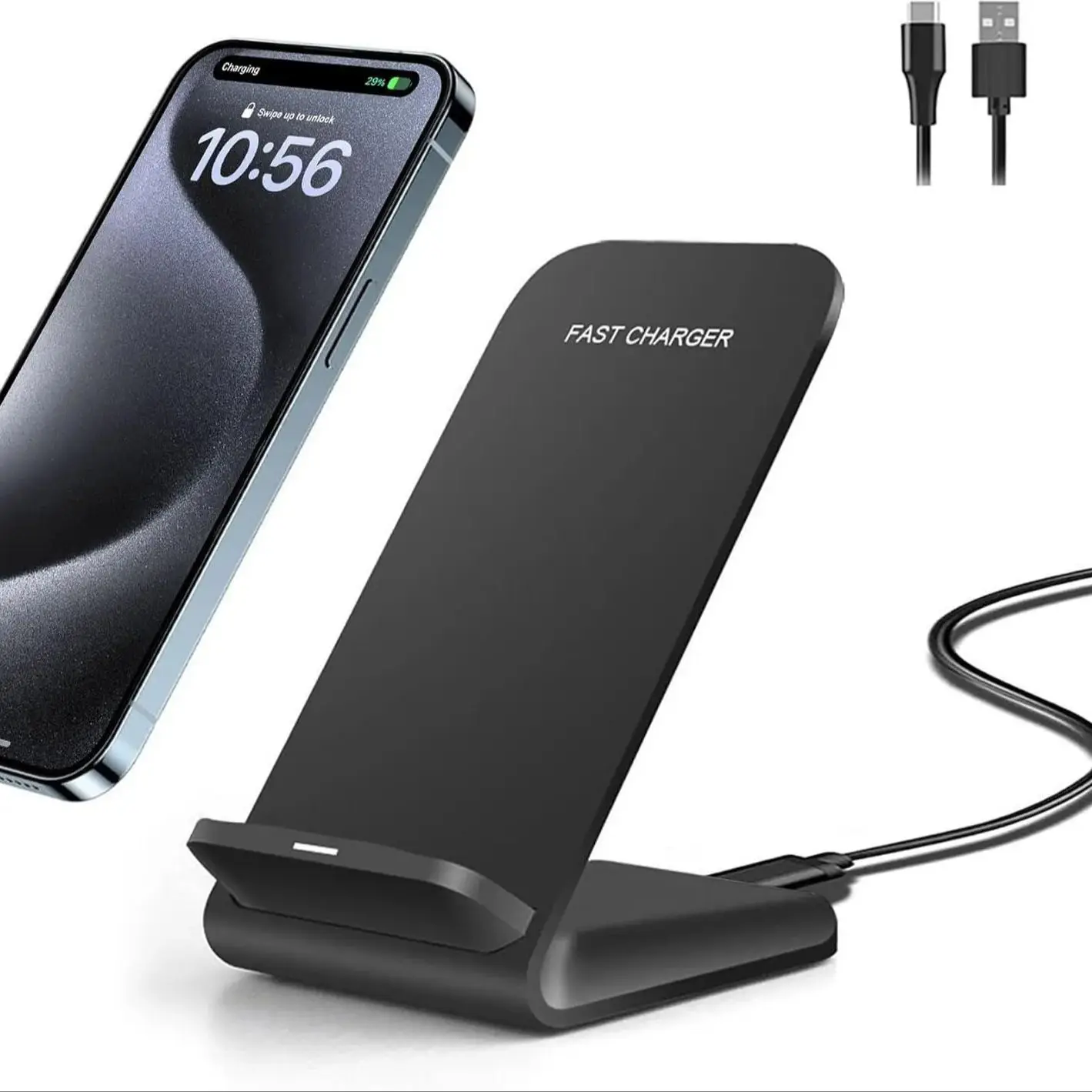 30W Wireless Charger Stand Pad for iPhone 17/16/15/14/13 Pro XR 8 X XS Max Samsung Xiaomi Induction Fast Charging Dock Station