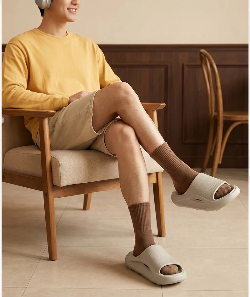 EVA Platform Men's Slippers Home Brand Luxury Designer Shoes Man Casual Sandals Indoor Outdoor Beach Slides Unisex Soft Non-Slip