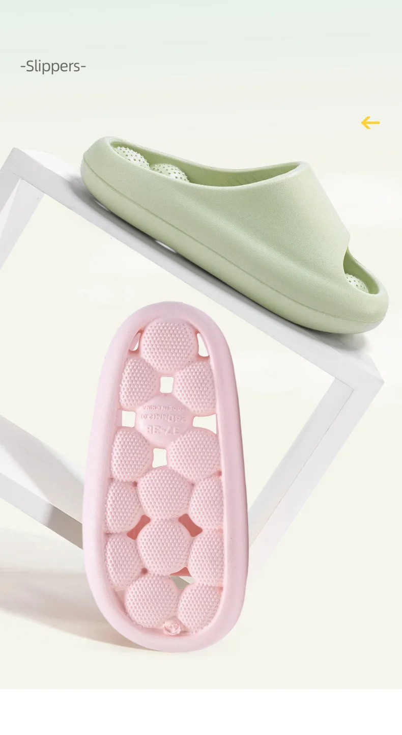 EVA Unisex Bathroom Slippers Water Leakage Massaging Indoor Slippers Comfortable Breathable Casual Slippers