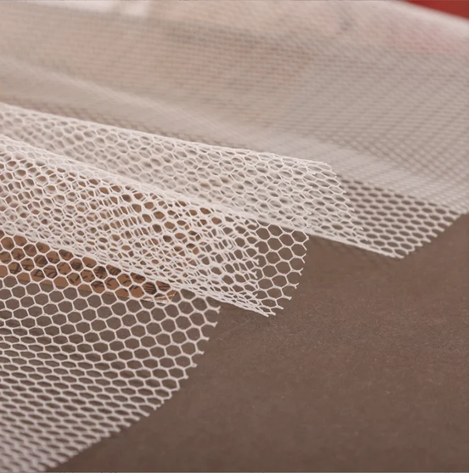 YINGWANG White Stiff 180cm Wide Polyester Tull Mesh Fabric Hard DIY Gauze Net Fabric By The Meter For Wedding Dress Clothing
