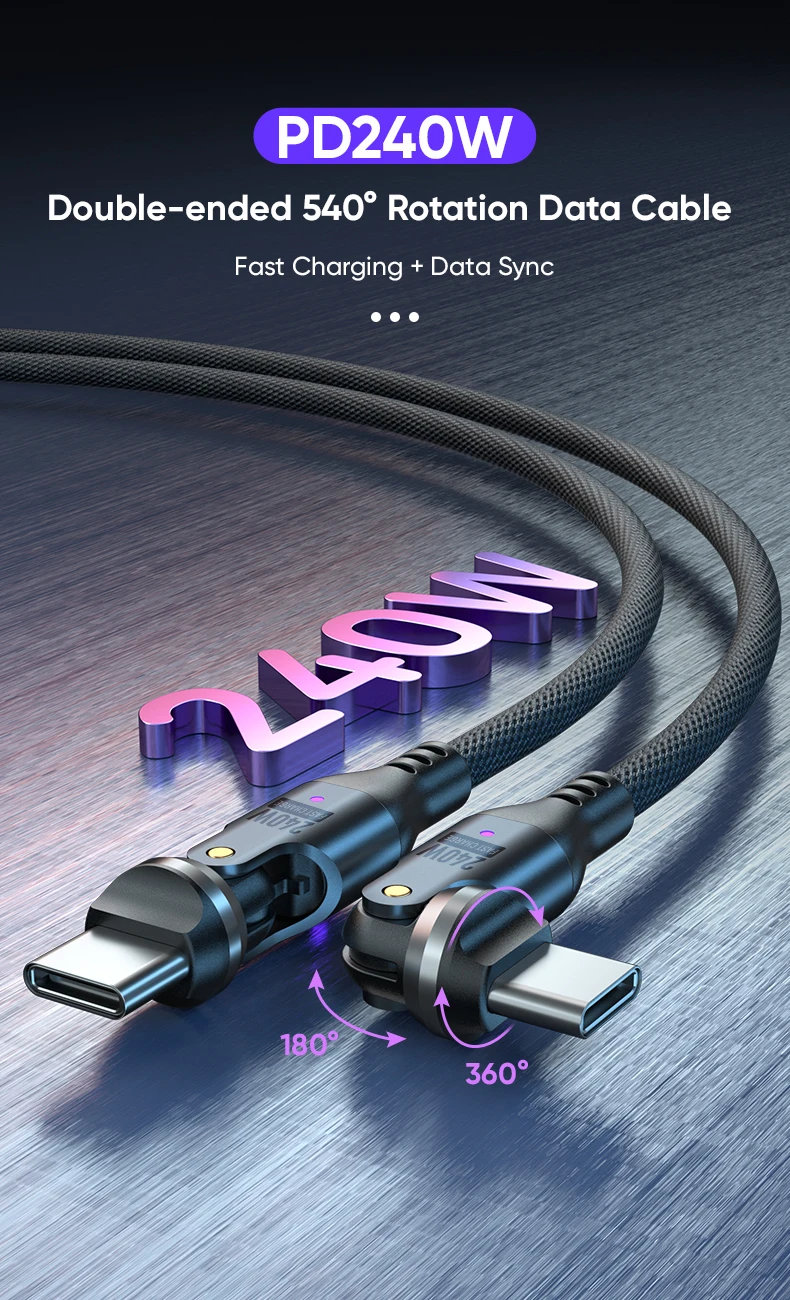 AUFU 240W USB C To Type C Cable For iPhone 16 15 Promax PD3.1 5A Super Fast Charging Data Cord For Macbook iPad Laptop USBC Wire