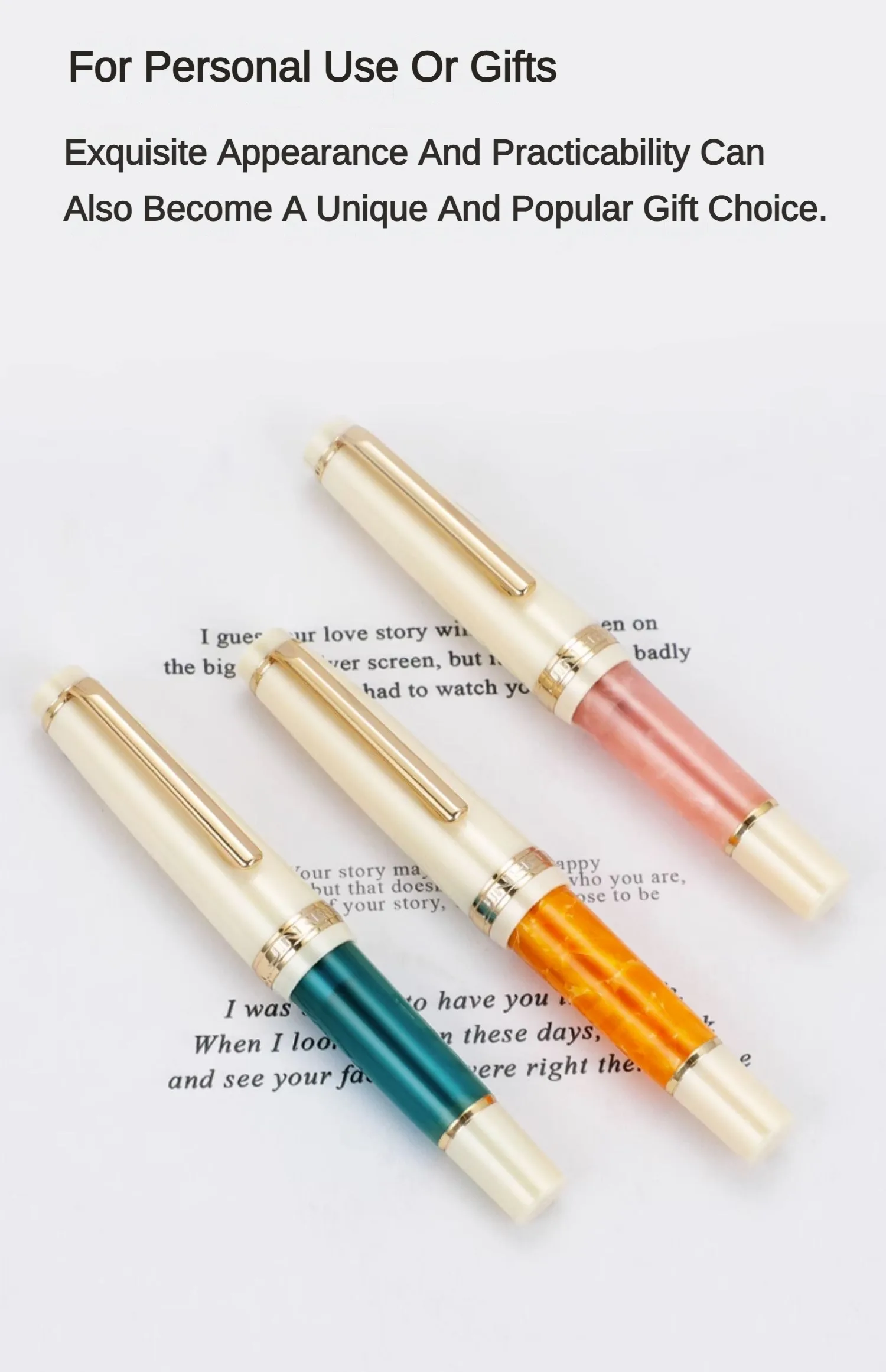 Jinhao 82 Mini Fountain Pen 0.38/0.5/0.7mm Extra Fine Nib Short Luxury Elegant Pens Writing Office School Supplies Stationery