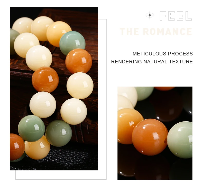 JD Natural Wooden Bead Bracelet Muticolor Bodhi Root Stretch Bracelets Women Men Buddha Handmade Yoga Meditation Jewelry Gift
