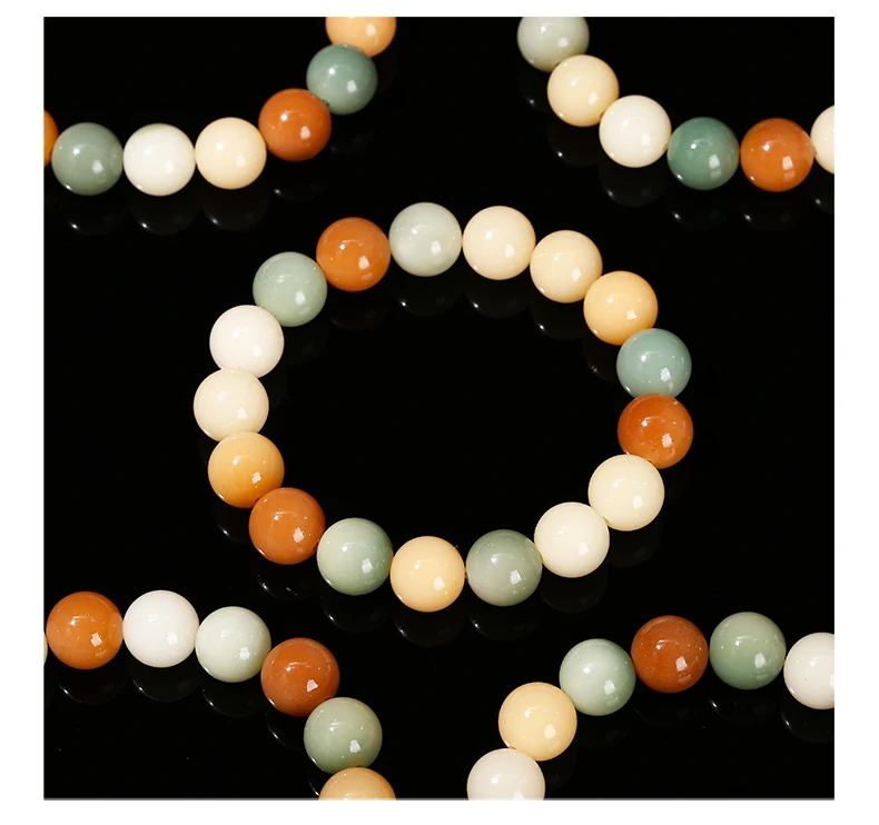 JD Natural Wooden Bead Bracelet Muticolor Bodhi Root Stretch Bracelets Women Men Buddha Handmade Yoga Meditation Jewelry Gift