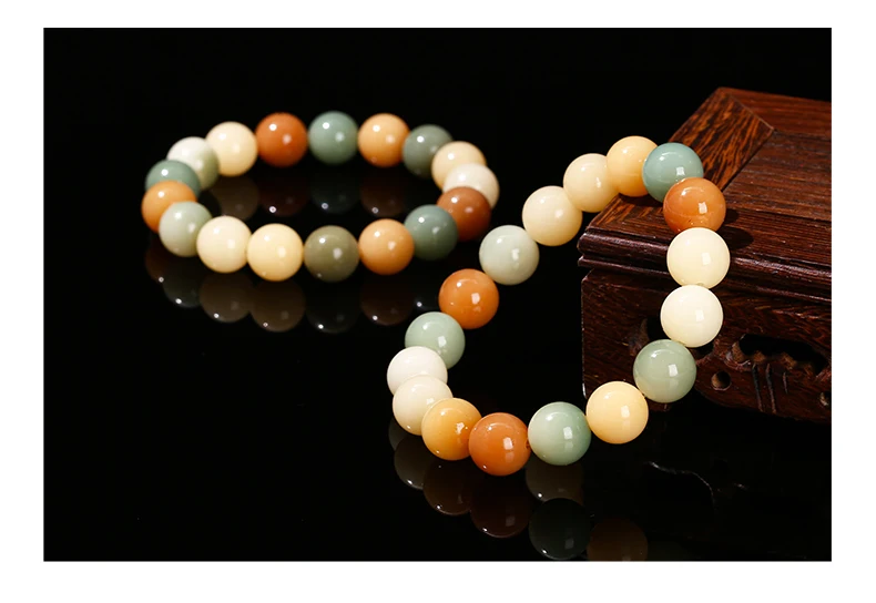 JD Natural Wooden Bead Bracelet Muticolor Bodhi Root Stretch Bracelets Women Men Buddha Handmade Yoga Meditation Jewelry Gift
