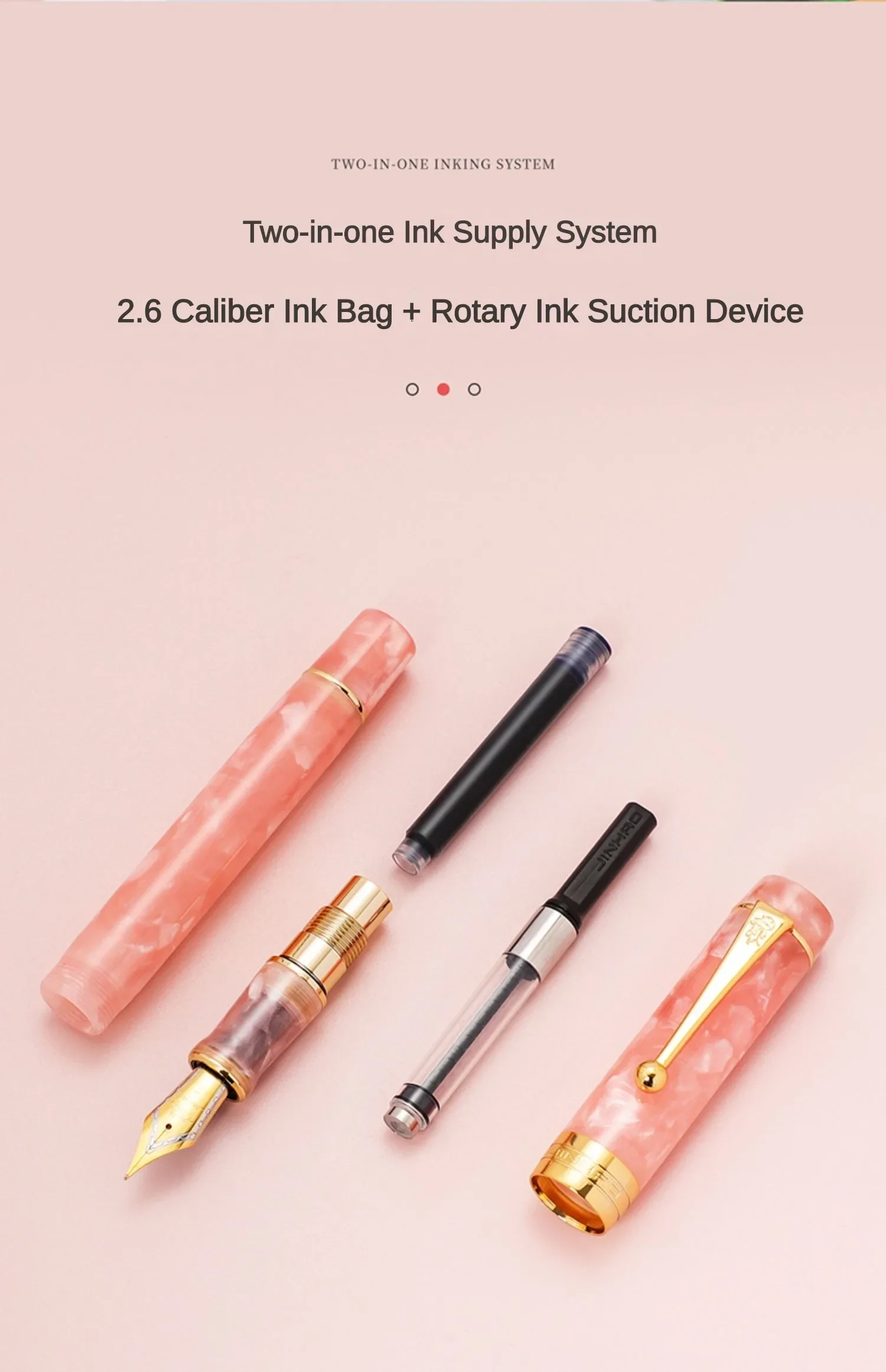 JINHAO 100 Centennial Resin Fountain Pen Arrow Shaped Pen Clip Golden Clip Business Office School Supplies Stationery PK 9019