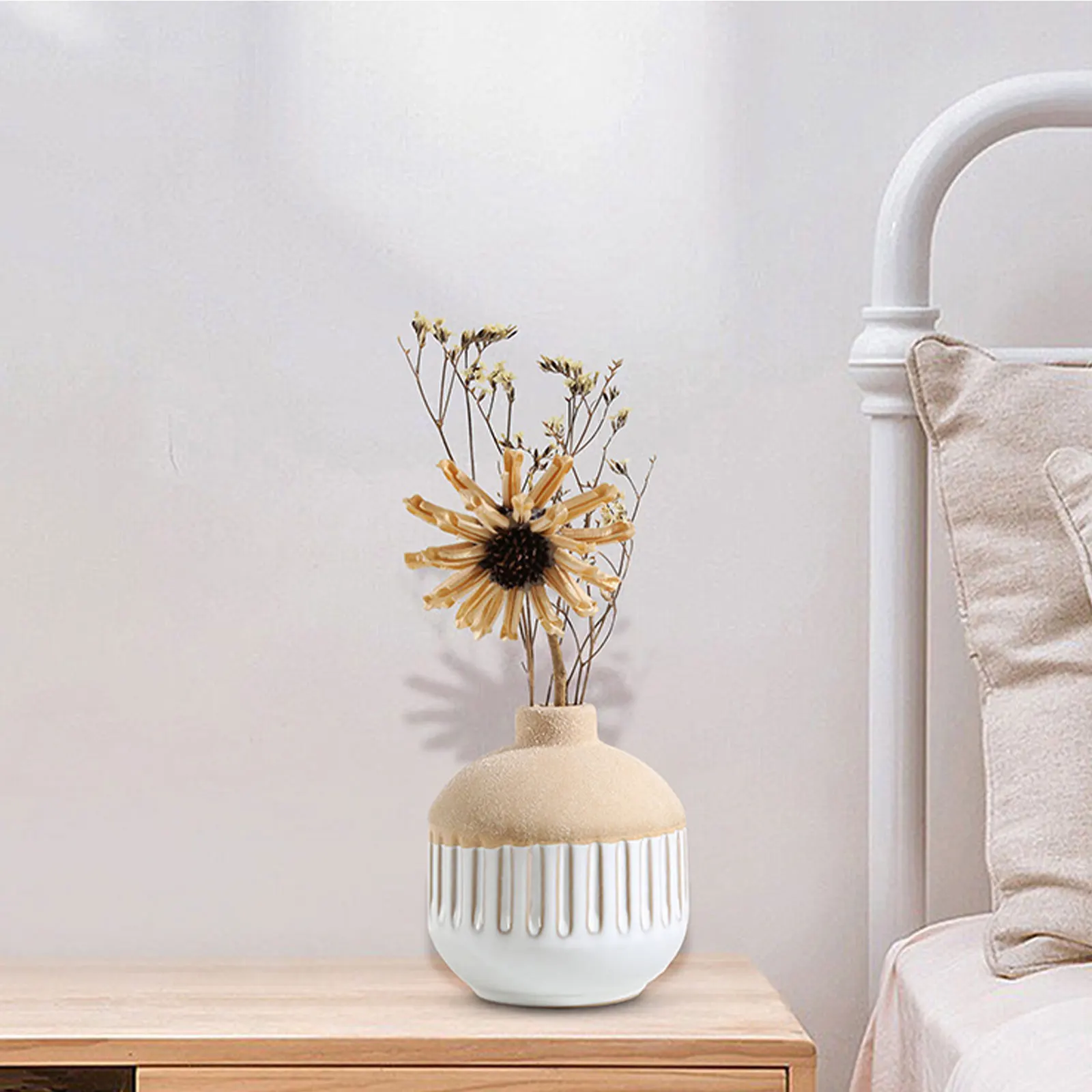 Modern Flower Vases Floral Arrangements Decorative Vases Boho Ceramic Vase for Entryway Dinner Living Room Kitchen Decoration