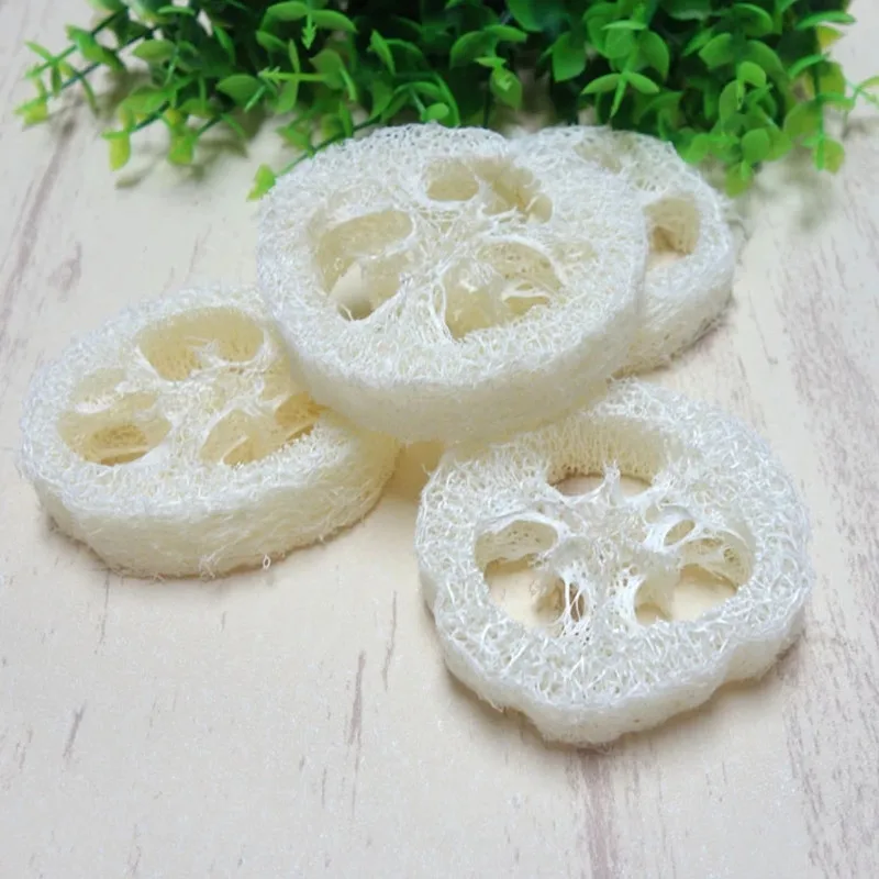 Natural Loofah Luffa Loofa Slices, Handmade Soap Tools, Cleaning Sponge, Facial Soap Holder, 100 Pcs