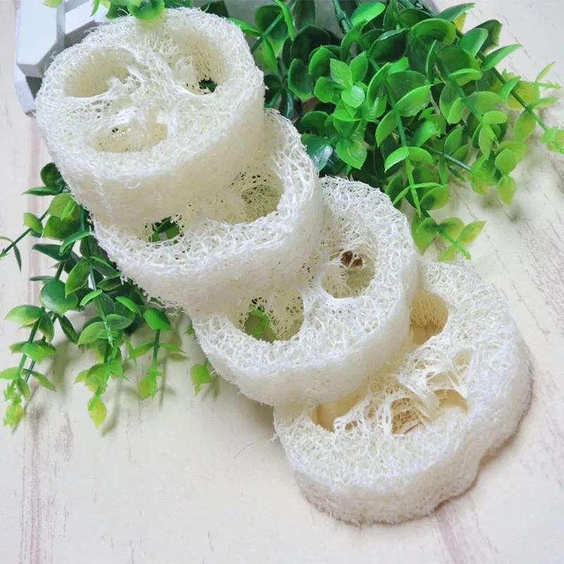 Natural Loofah Luffa Loofa Slices, Handmade Soap Tools, Cleaning Sponge, Facial Soap Holder, 100 Pcs