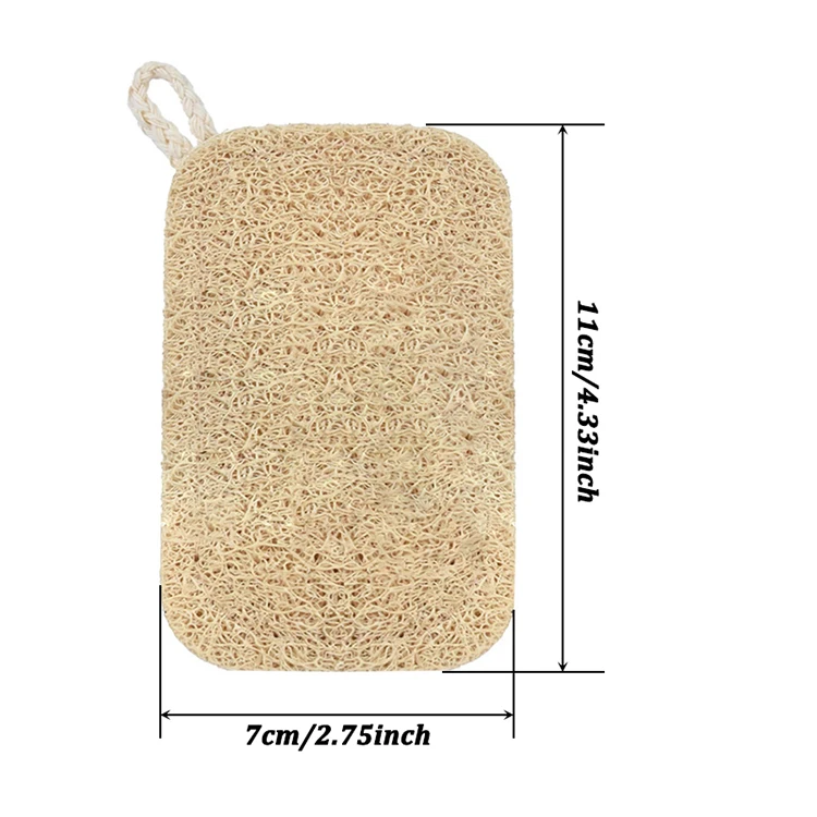 Natural Loofah Sponge Scrubber Reusable Plant Fiber Dish Washing Pad Oil Stain Remover For Kitchen Cleaner With Rope