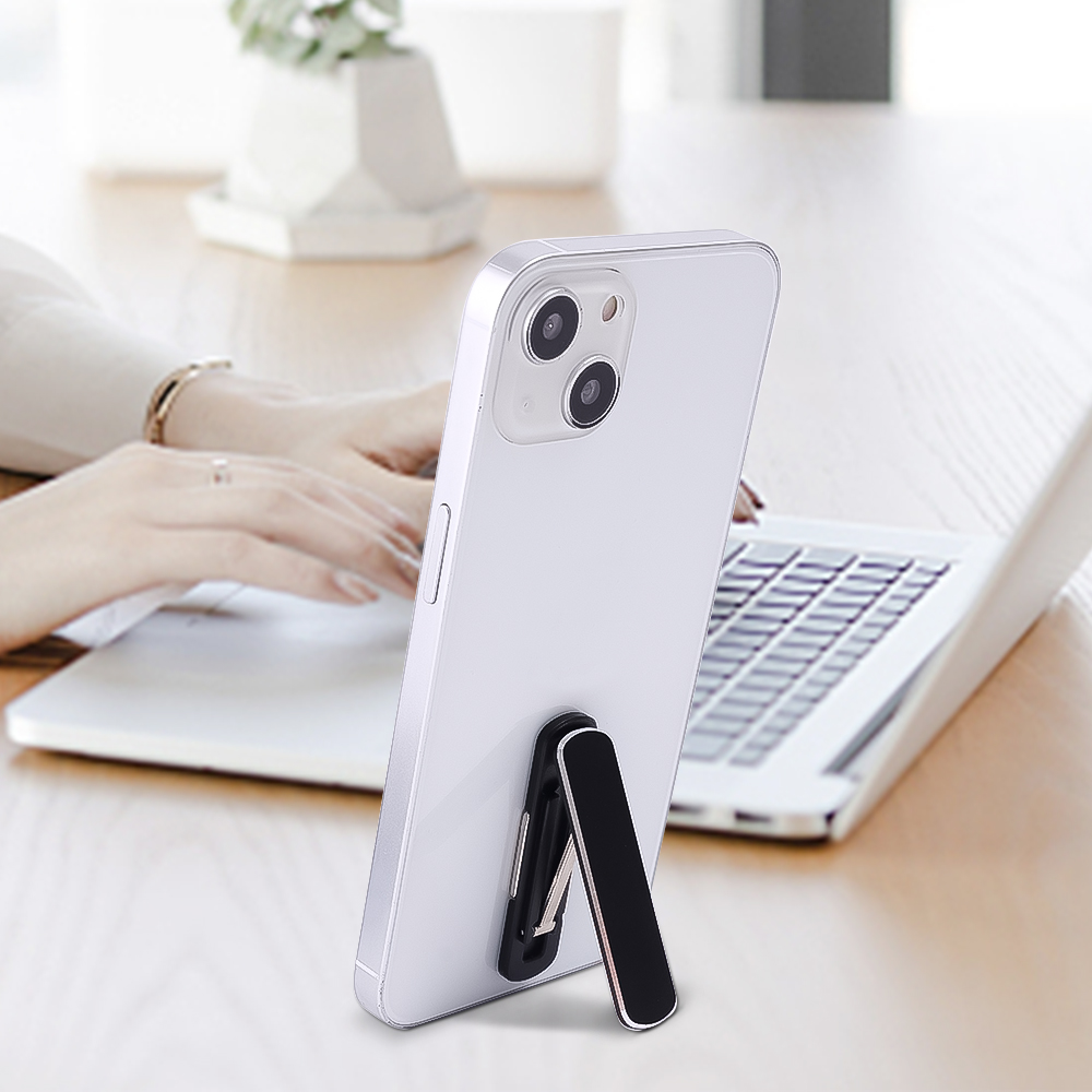 Univesal Mini Invisible Phone Holder 360° Rotatable Metal Desktop Kichstand Ultra Thin Foldable Mobile Phone Bracket Holder