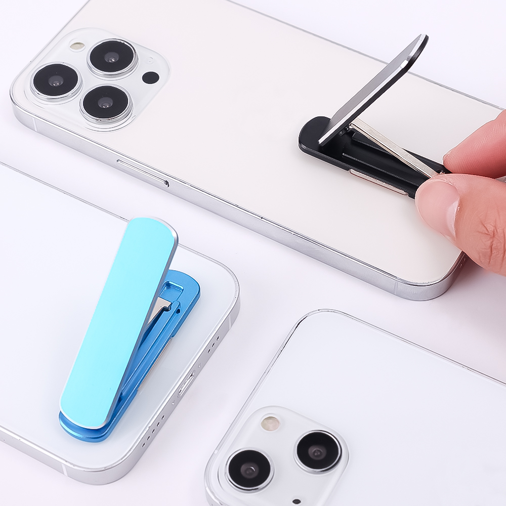 Univesal Mini Invisible Phone Holder 360° Rotatable Metal Desktop Kichstand Ultra Thin Foldable Mobile Phone Bracket Holder