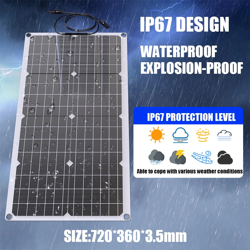2000W Off-Grid Solar Complete Kit Power 100A Controller,110V 220V Inverter&10AH 30AH LiFePO4 Battery for Home/RV/Camping