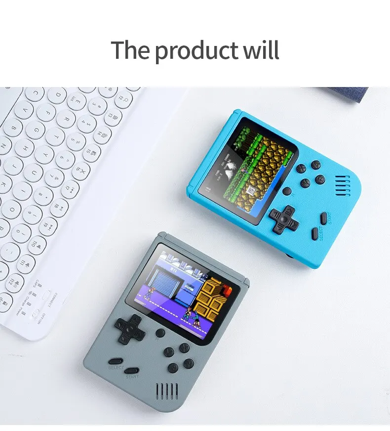 Retro Portable Mini Handheld Video Game Console 8 Bit 3.0 Inch Color LCD Kids Color Game Player Built in 500 Games