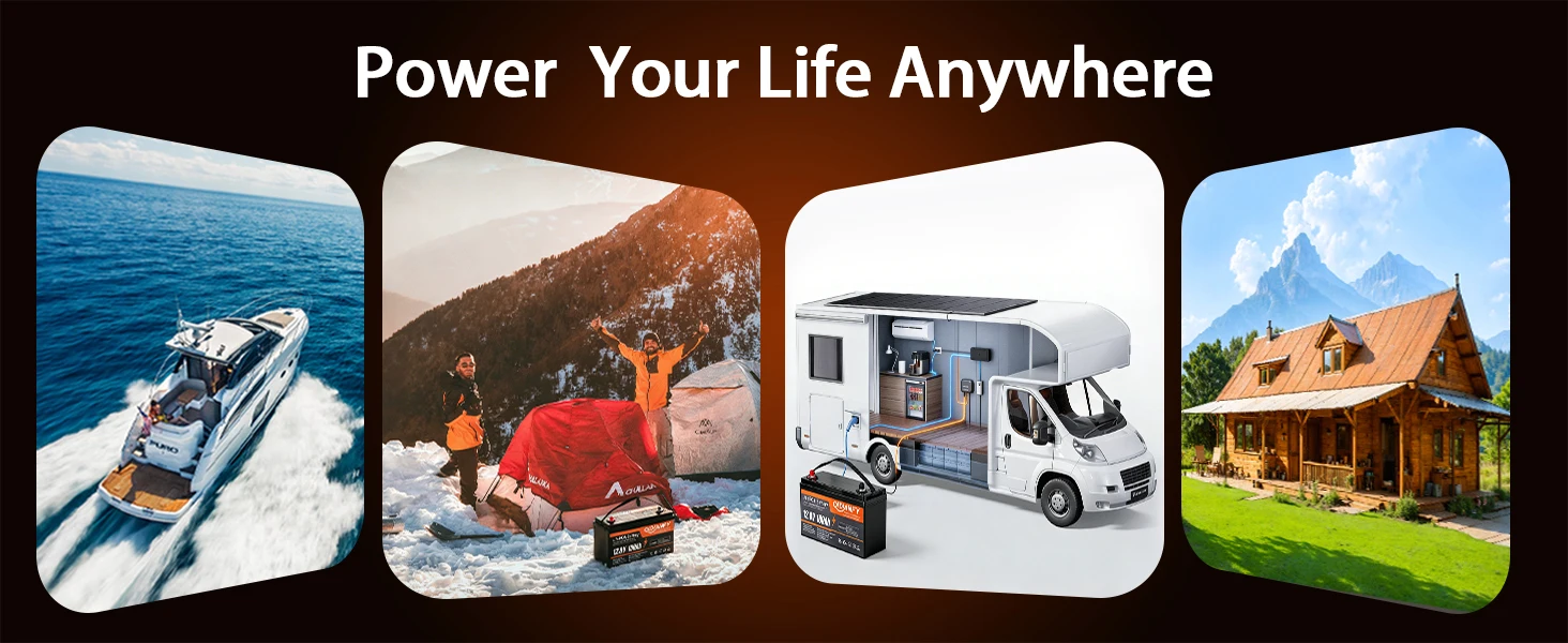 Qidianfy 24V 100Ah/200Ah LiFePO4 Lithium Battery Built in 100A BMS 2560W Deep Cycles for RV Marine Camping Home Power Supply Off-Grid