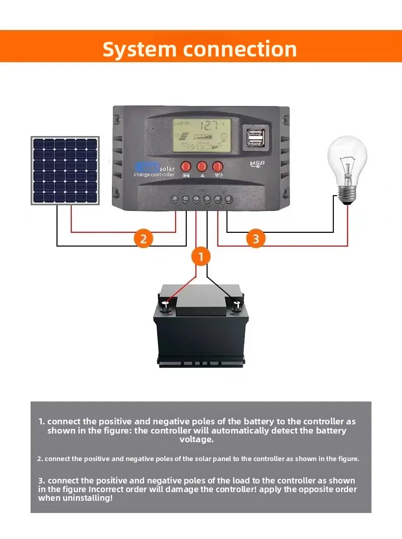 MPPT Solar Charge Controller regulator 12V,24V Auto 30 40 50 60 80 100A Compatible with Lead-Acid, Lithium and LiFePO4 Batteries
