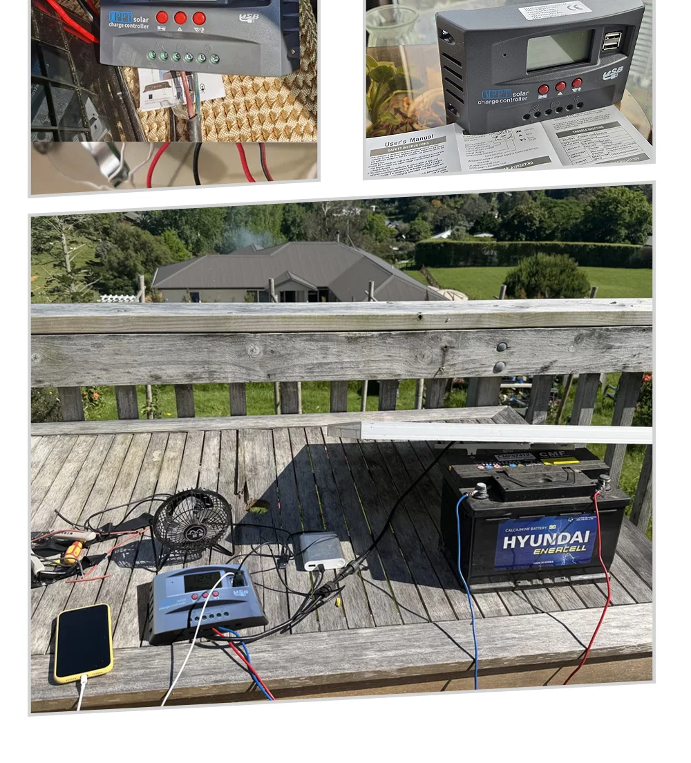 MPPT Solar Charge Controller regulator 12V,24V Auto 30 40 50 60 80 100A Compatible with Lead-Acid, Lithium and LiFePO4 Batteries