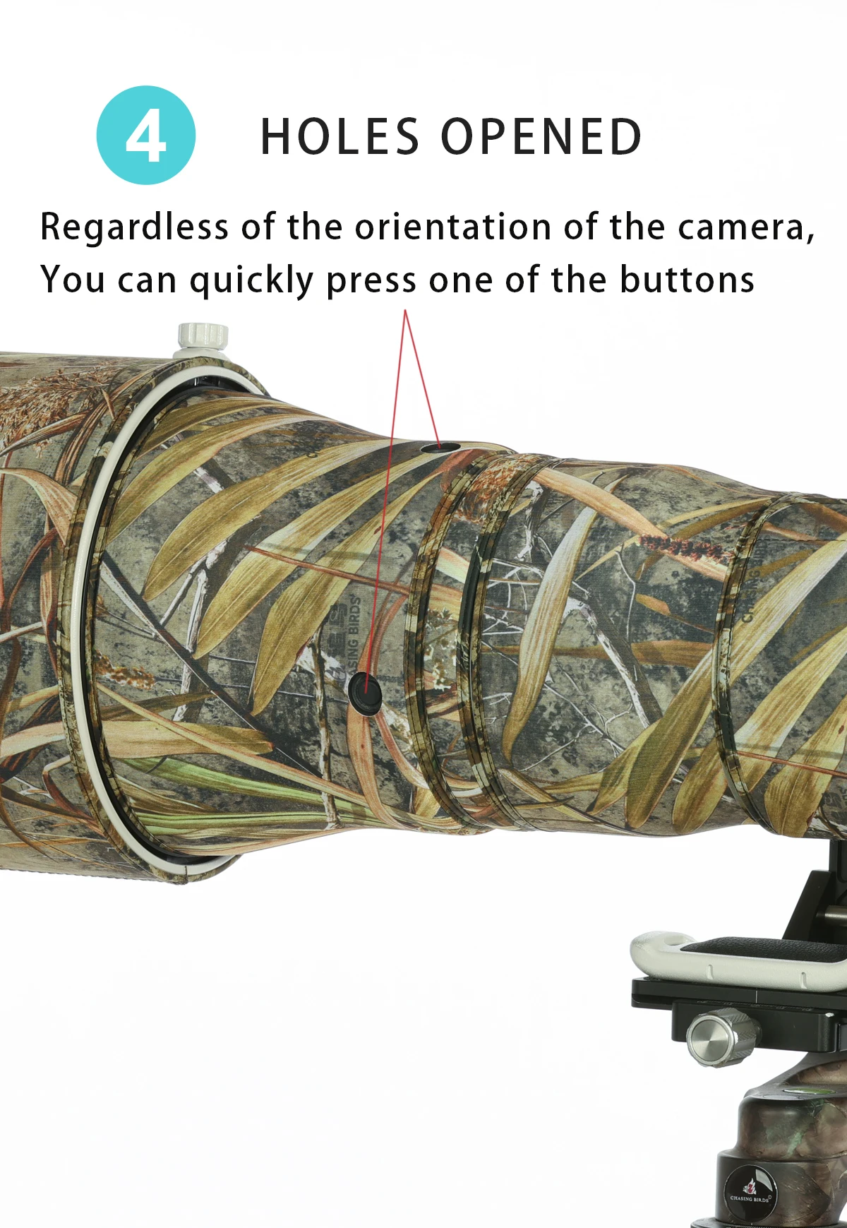 CHASING BIRDS Version IV Lens Camouflage Coat for NIKON Z 800mm F6.3 VR S Waterproof and Rainproof Lens Protective Cover