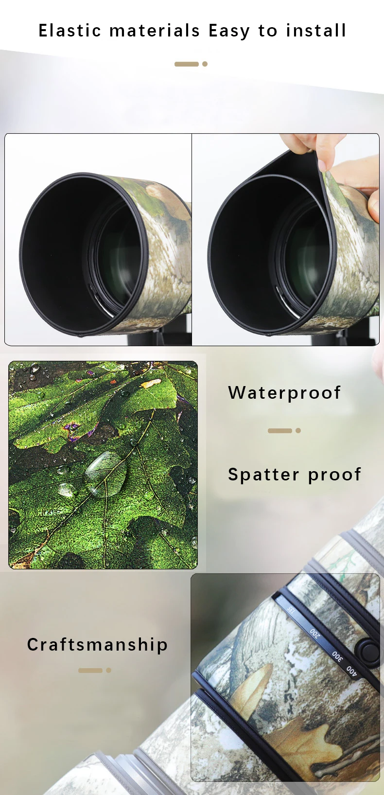 CHASING BIRDS Version IV Lens Camouflage Coat for NIKON Z 800mm F6.3 VR S Waterproof and Rainproof Lens Protective Cover