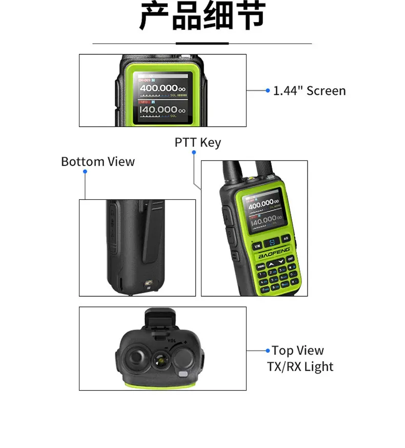 2 Pack BAOFENG UV-5R Mini Dual Band Two-Way Radio (5W/999CH) - Bluetooth APP Programming, NOAA Alert, Type-C Fast Charging
