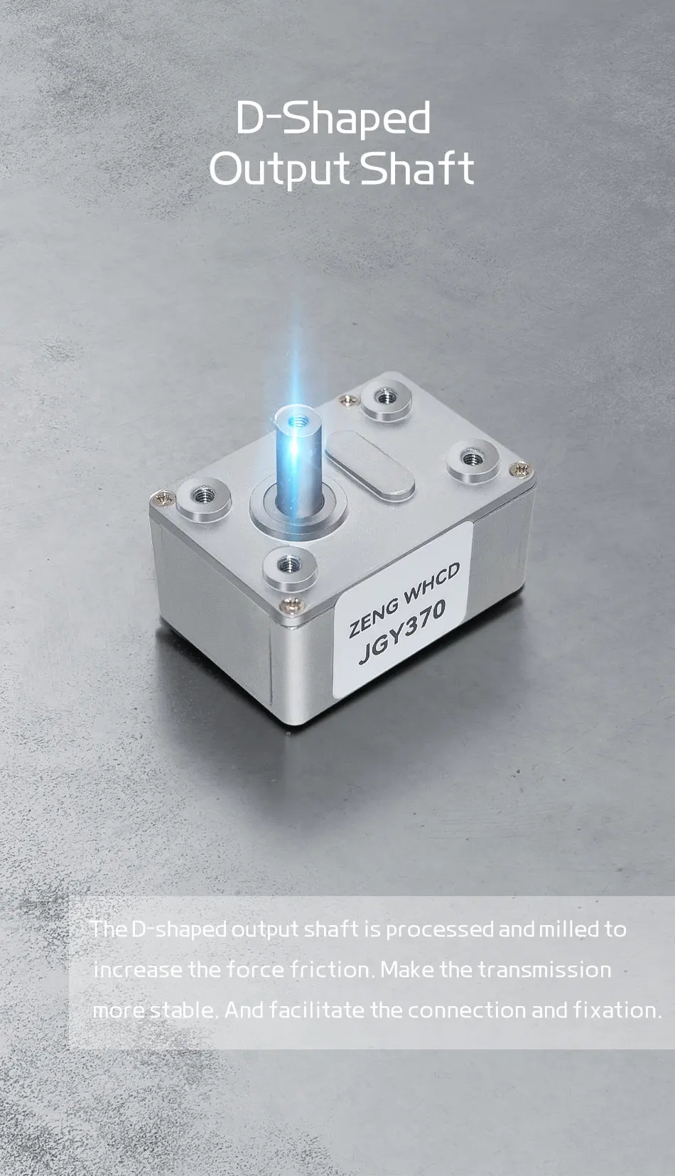 JGY370 Miniature Worm Gear DC Motor, 6V~24V 6mm Diameter Shaft High Torque 25KG.CM Reversible Motor With Self-locking Metal Gear