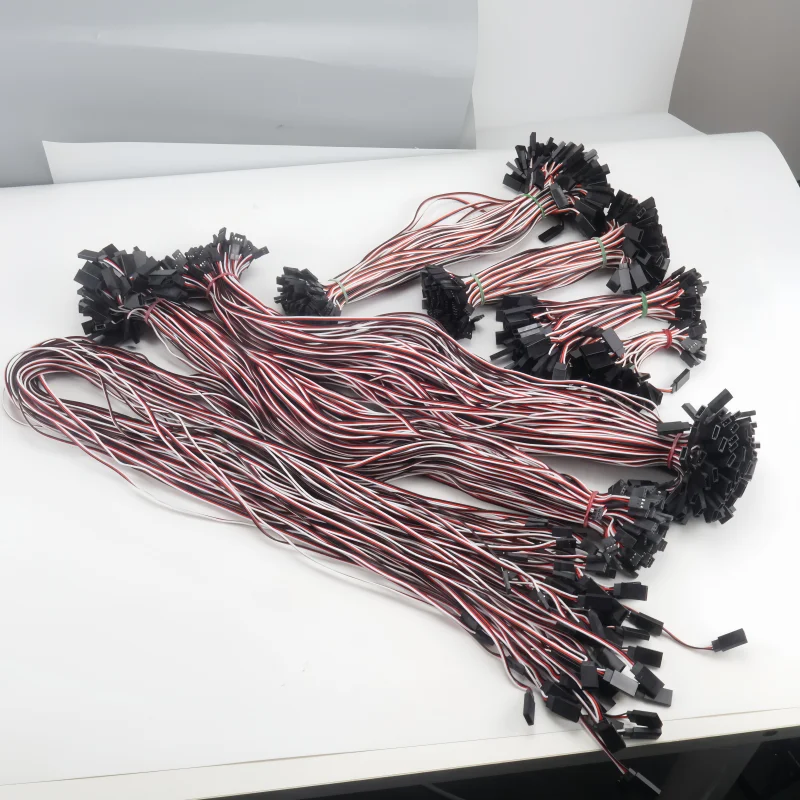 10Pcs 100mm 150mm 200mm 300mm 500mm Servo Lead Cable Extension Yextension Cord for RC Futaba JR Male to Female 15cm 30cm 50cm